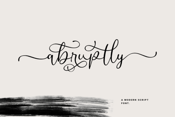 Abruptly: A Script Font for Modern Branding
