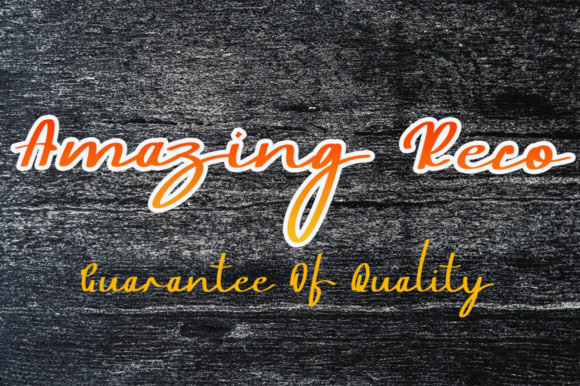 Amazing Reco: A Script Font for Modern Elegance