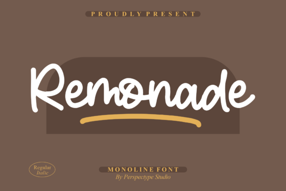 Remonade: A Monoline Font for Modern Branding